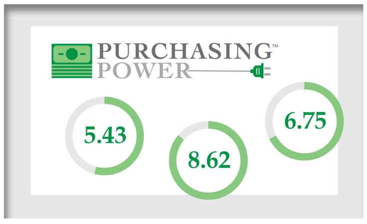 Image showing what the PurchasingPower™ feature looks like inside APBOE platform
